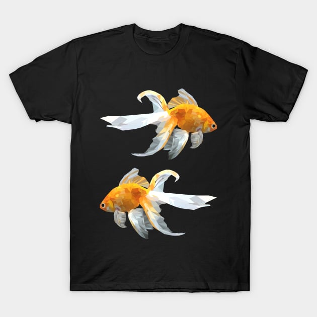 Lowpoly veiltail goldfish T-Shirt by LightningDesigns